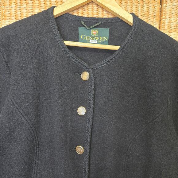 Giesswein Womens Old Money Vtg Boiled Wool Austrian Trachten Cardigan 16 (EU 44) - Picture 2 of 12